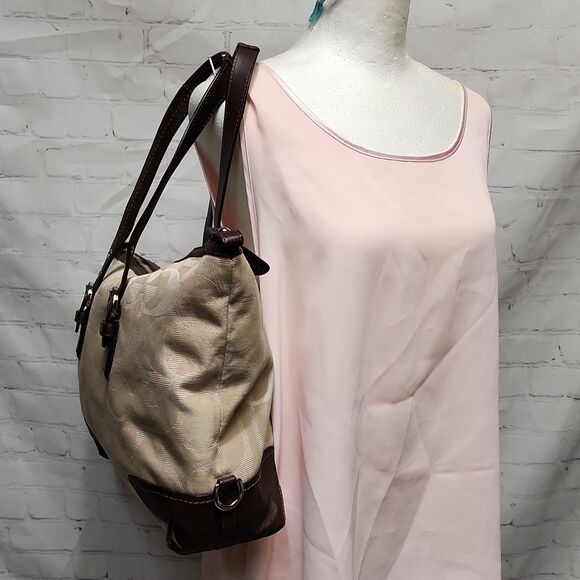 Coach Canvas Convertible Tote - Picture 3 of 14